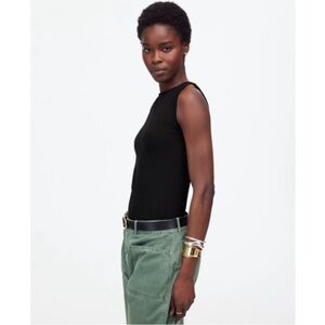 Madewell Black Sleeveless Tank Top - Low Back